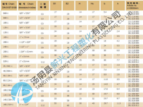 CT型单排链条导条